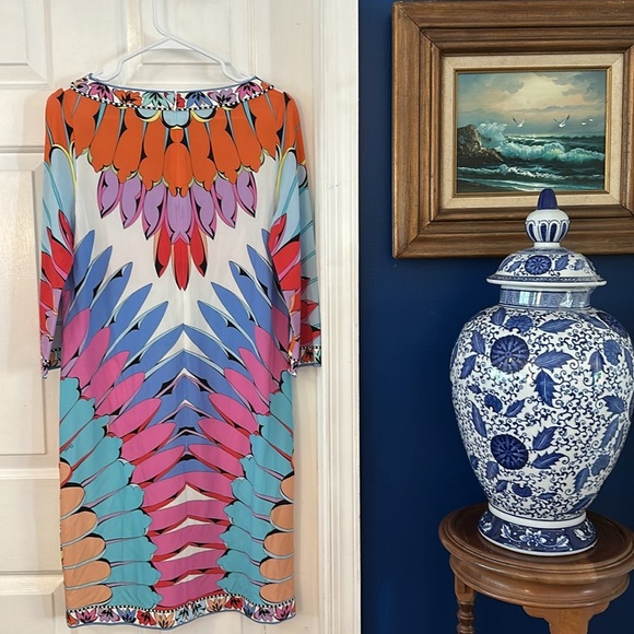 NWOT Women’s Averardo Bessi Italian Retro Floral Sheath Dress Size 10 - Picture 6 of 9